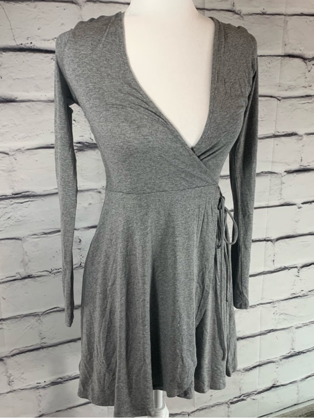 Forever 21 Charcoal Gray Wrap Dress